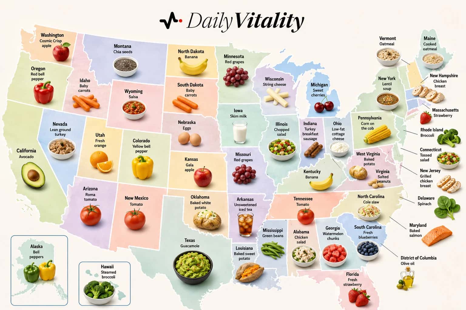 America's Favorite Healthy Foods by State